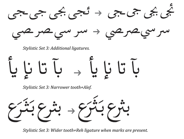 Traditional Arabic traditional phrase ligatures